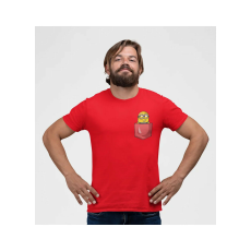  D&B Férfi/Unisex Póló PO00020 Minion Pocket Piros-Méret 4XL