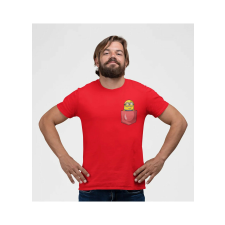 D&B Férfi/Unisex Póló PO00020 Minion Pocket Piros-Méret M férfi póló