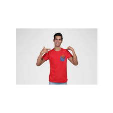 D&B Férfi/Unisex Póló PO00022 Octopus Pocket Piros-Méret 4XL férfi póló