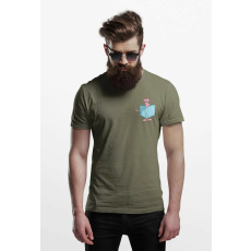  D&B Férfi/Unisex Póló PO00025 Pink Panther Pocket Katonai zöld-Méret 5XL