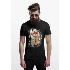  D&B Férfi/Unisex Póló ST00001 Fox Fekete-Méret 3XL