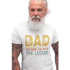  D&amp;B Férfi/Unisex Póló ST00003 The Legend Fehér-Méret XL férfi póló