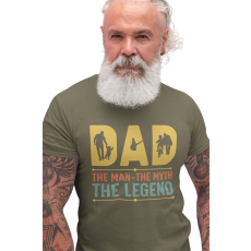  D&B Férfi/Unisex Póló ST00003 The Legend Katonai zöld -Méret 5XL