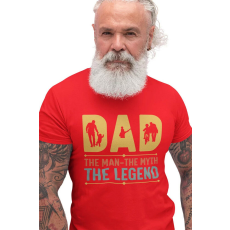 D&B Férfi/Unisex Póló ST00003 The Legend Piros-Méret M