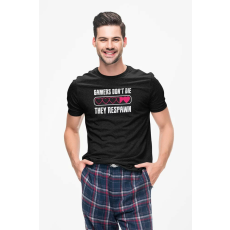  D&B Férfi/Unisex Póló ST00007 Respawn Fekete-Méret 5XL