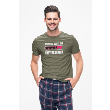 D&B Férfi/Unisex Póló ST00007 Respawn Katonai zöld -Méret 2XL férfi póló