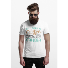 D&B Férfi/Unisex Póló ST00010 Coffee Fehér-Méret XL férfi póló