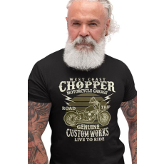  D&B Férfi/Unisex Póló ST00013 Chopper Fekete-Méret 5XL