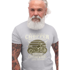 D&B Férfi/Unisex Póló ST00013 Chopper Szürke-Méret 3XL férfi póló