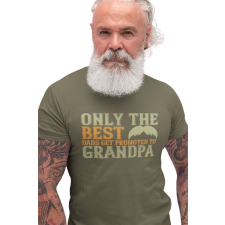 D&B Férfi/Unisex Póló ST00015 Grandpa Katonai zöld -Méret M férfi póló