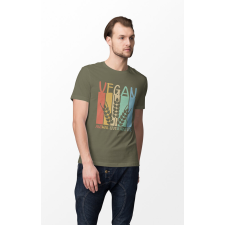 D&B Férfi/Unisex Póló ST00019 Vegan Katonai zöld -Méret 4XL férfi póló