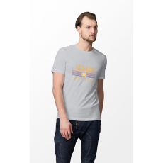  D&B Férfi/Unisex Póló ST00022 Jesus Szürke-Méret XL