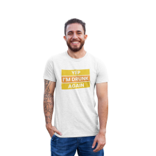 D&B Férfi/Unisex Póló ST00024 Drunk Fehér-Méret 2XL férfi póló