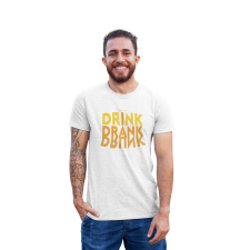 D&B Férfi/Unisex Póló ST00030 Drunk Fehér-Méret 5XL férfi póló