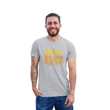D&B Férfi/Unisex Póló ST00030 Drunk Szürke-Méret L férfi póló