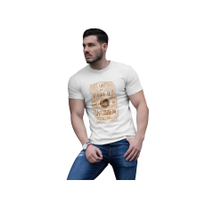  D&B Férfi/Unisex Póló ST00031 Whisky Old Fehér-Méret XL