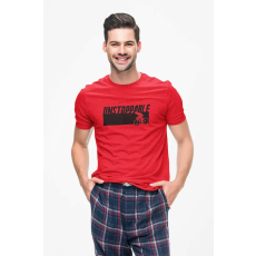  D&B Férfi/Unisex Póló ST00034 Unstoppable Piros-Méret L
