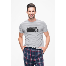  D&B Férfi/Unisex Póló ST00034 Unstoppable Szürke-Méret 3XL