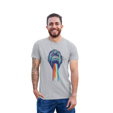  D&B Férfi/Unisex Póló ST00035 Monkey Szürke-Méret L