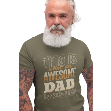D&B Férfi/Unisex Póló ST00041 Dad Katonai zöld -Méret 2XL férfi póló