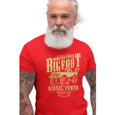  D&amp;B Férfi/Unisex Póló ST00046 Big Foot Piros-Méret XL férfi póló