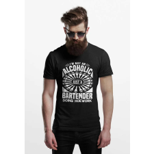 D&B Férfi/Unisex Póló ST00056 Bartender Fekete-Méret 2XL férfi póló