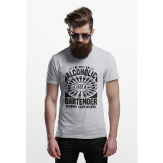  D&B Férfi/Unisex Póló ST00056 Bartender Szürke-Méret 3XL