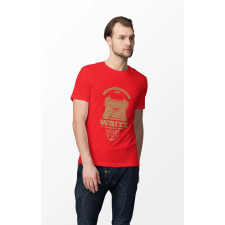 D&B Férfi/Unisex Póló ST00057 Write Piros-Méret S férfi póló