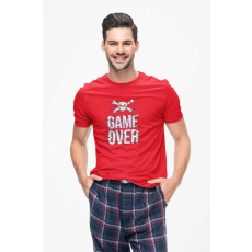  D&B Férfi/Unisex Póló ST00059 Game Over Piros-Méret 5XL