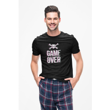 D&B Férfi/Unisex Póló ST00059 Game Over Szürke-Méret M férfi póló