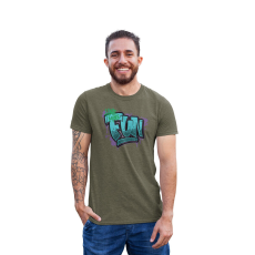  D&B Férfi/Unisex Póló ST00068 Fun Katonai zöld -Méret S