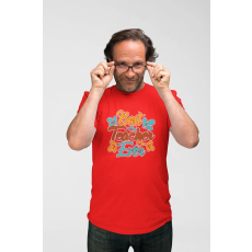  D&B Férfi/Unisex Póló ST00072 Teacher Piros-Méret 3XL