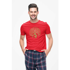 D&B Férfi/Unisex Póló ST00076-1 Yoga Piros-Méret 4XL férfi póló