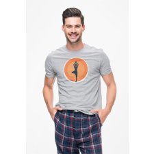 D&B Férfi/Unisex Póló ST00077 Yoga Szürke-Méret 4XL férfi póló