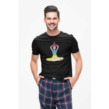 D&B Férfi/Unisex Póló ST00078 Yoga Fekete-Méret S férfi póló