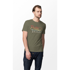  D&B Férfi/Unisex Póló ST00081 Jesus Katonai zöld -Méret 4XL