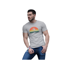  D&B Férfi/Unisex Póló ST00088 Fishing Szürke-Méret 5XL