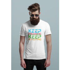 D&B Férfi/Unisex Póló ST00090 Keep Dreaming Fehér-Méret 4XL férfi póló
