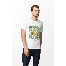 D&B Férfi/Unisex Póló ST00109 Vibes Fehér-Méret L férfi póló