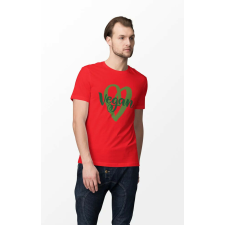 D&B Férfi/Unisex Póló ST00110 Vegan Piros-Méret 4XL férfi póló