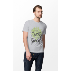  D&B Férfi/Unisex Póló ST00111 Eat Well Szürke-Méret 2XL