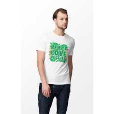  D&B Férfi/Unisex Póló ST00112 Veggies Fehér-Méret M