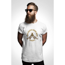 D&B Férfi/Unisex Póló ST00131 Beer Fehér-Méret M férfi póló