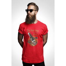  D&B Férfi/Unisex Póló ST00135 Beer Piros-Méret M