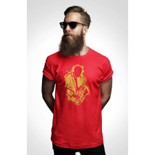 D&B Férfi/Unisex Póló ST00148 Jazz Piros-Méret M férfi póló