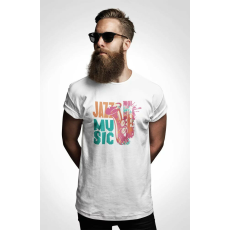  D&B Férfi/Unisex Póló ST00151 Jazz Fehér-Méret M