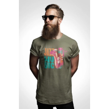 D&B Férfi/Unisex Póló ST00151 Jazz Katonai zöld-Méret XL férfi póló