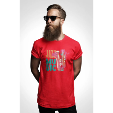  D&B Férfi/Unisex Póló ST00151 Jazz Piros-Méret L