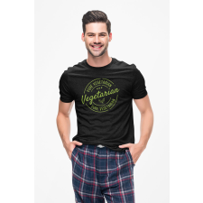  D&amp;B Férfi/Unisex Póló ST00157 Vegetarian Fekete-Méret M férfi póló