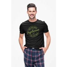 D&amp;B Férfi/Unisex Póló ST00157 Vegetarian Fekete-Méret XL férfi póló